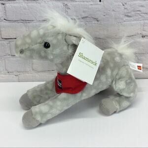 Wells Fargo Legendary 2013 Shamrock Pony Gray Spotted Plush Toy Collectible NWT